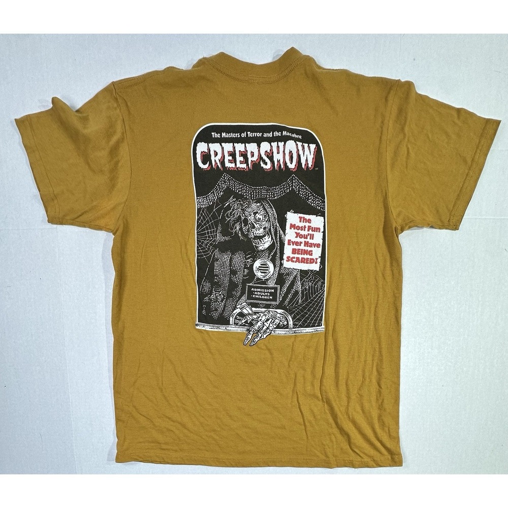 Creepshow Horror Movie Graphic T-Shirt Mustard Yellow Large 2023 Retro Style